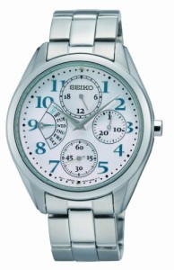 腕時計 セイコー レディース Seiko SRL051P1 Women's White Dial Stainless Steel Bracelet Day Date Wat