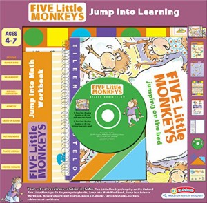 海外製絵本 知育 英語 Five Little Monkeys Jump into Learning (A Five Little Monkeys Story)