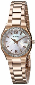 腕時計 ブローバ レディース Bulova Women's 98R205 Diamond Gallery Analog Display Japanese Quartz Ro