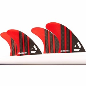 サーフィン フィン マリンスポーツ DORSAL Surfboard Fins Quad 4 Set Future Compatible Red Medium 