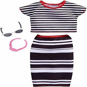 バービー バービー人形 着せ替え Barbie Fashions Complete Look Striped Top & Skirt Set