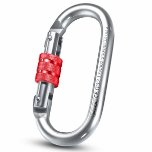 海外正規品 並行輸入品 アメリカ直輸入 25kn Climbing Carabiner Clip - Heavy Duty O-Shape Steel 