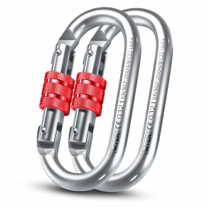 海外正規品 並行輸入品 アメリカ直輸入 25kn Climbing Carabiner Clip - Heavy Duty O-Shape Steel 