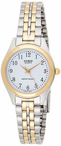 腕時計 カシオ レディース Women's White Dial Two Tone Base Metal