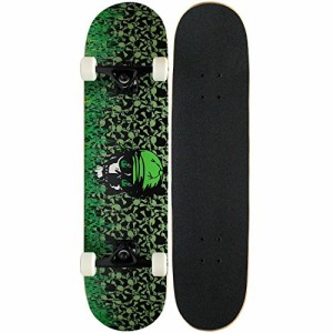 スタンダードスケートボード スケボー 海外モデル Krown Intro Skateboard, Green Flame