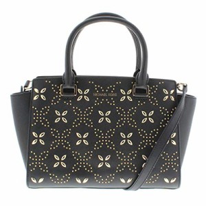 マイケルコース アメリカ 直輸入 Michael Kors Womens Selma Leather Embellished Satchel Handbag Bla