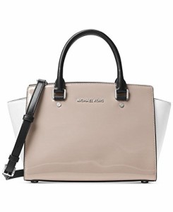 マイケルコース アメリカ 直輸入 Michael Kors Women's Selma Medium Top Zip Satchel (Patent Dark Ce