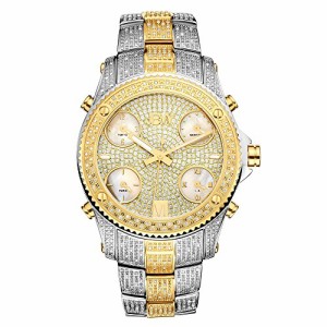 腕時計 高級メンズ JBW Men's Luxury Jet Setter JB-6213-D 1.00 ctw Diamond Wrist Watch with Stainless St