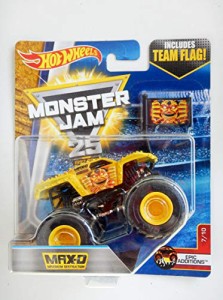 ホットウィール マテル ミニカー 2017 Hot Wheels Monster Jam 1:64 Scale Truck with Team Flag - Max