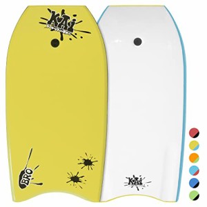 ボディボード マリンスポーツ Kai Bro Bodyboard Lightweight & Durable Leash Included Yellow Light B