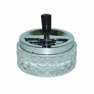 灰皿 海外モデル アメリカ 4.75" Vintage Push Down Glass Spinning Ashtray ~ Choose Your Own Color (Cl