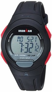 腕時計 タイメックス メンズ Timex Men's TW5M16400 Ironman Essential 10 Black/Red Resin Strap Watch