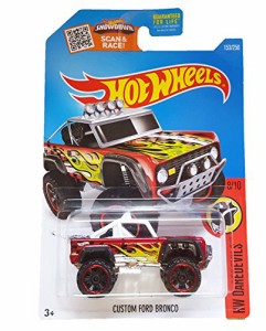 ホットウィール マテル ミニカー Hot Wheels, 2016 HW Daredevils, Custom Ford Bronco [Maroon] 153/2