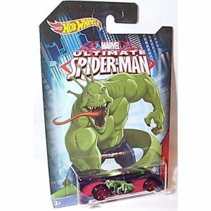 ホットウィール マテル ミニカー hotwheels marvel ultimate spiderman power pistons lizard car 1.64