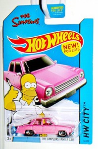 ホットウィール マテル ミニカー Hot Wheels 2015 HW City The Simpsons Family Car 56/250, Pink