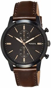 フォッシル Fossil TOWNSMAN クロノグラフ ブラウンレザーウォッチ メンズ腕時計 ケース44?o ストラ