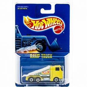 ホットウィール マテル ミニカー Hot Wheels RAMP Truck 1991 1:64 Scale Yellow Ramp Tow Truck Die C