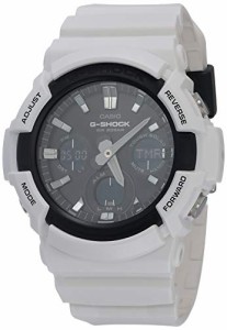 腕時計 カシオ メンズ Casio Men's G-Shock GAS-100B-7ACR Solar White Resin Watch