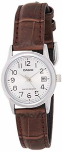 腕時計 カシオ レディース Casio #LTP-V002L-7B2 Women's Standard Analog Leather Band Silver Numbers D