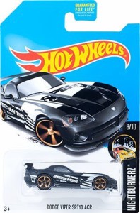 ホットウィール マテル ミニカー Hot wheels Dodge Viper SRT10 ACR - Nightburnerz 8/10 (Black) (Kma