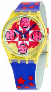 腕時計 スウォッチ メンズ Swatch Men's STGJ117 Originals Yellow and Red Dial Watch