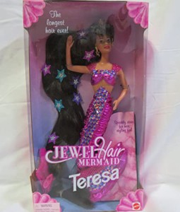 バービー バービー人形 ファンタジー Barbie 1995 Jewel Hair Mermaid Teresa Doll in Pink with The