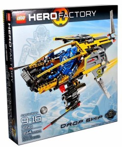 レゴ Lego Hero Factory Series Vehicle Set #7160 - DROP SHIP with Stealth Wings, Fins and Soft Exhaust Hoses 