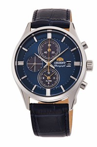 腕時計 オリエント メンズ ORIENT Contemporary Chronograph Wristwatch LIGHTCHARGE Navy RN-TY0004L Men