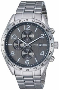 腕時計 ブローバ メンズ Caravelle by Bulova Men's Sport Chronograph Men's Stainless Steel Watch, Silv