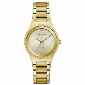 腕時計 ブローバ レディース Caravelle by Bulova Ladies' Modern Quartz Gold-Tone Stainless Steel Wat