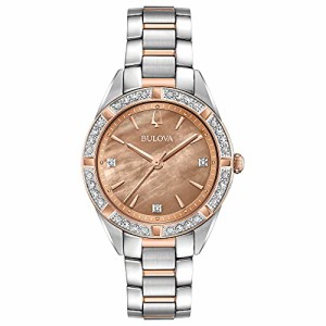 腕時計 ブローバ レディース Bulova Ladies' Sutton Two-Tone Rose Gold Stainless Steel 3-Hand Quartz,