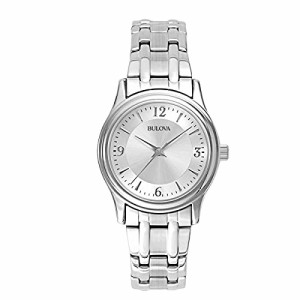 腕時計 ブローバ レディース Bulova Silver-Tone Dial Stainless Steel Quartz Ladies Watch 96L005