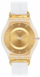 腕時計 スウォッチ レディース Swatch Women's SFK374G White Silk Bimaterial Watch