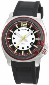 腕時計 カシオ メンズ Casio Men's Core MTP1317-4AV Black Resin Quartz Watch with White Dial