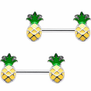 ボディキャンディー ボディピアス アメリカ Body Candy Steel Yellow Green Pineapple Barbell Ni