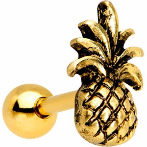 ボディキャンディー ボディピアス アメリカ Body Candy PVD Steel Pineapple Pizzazz Cartilage T