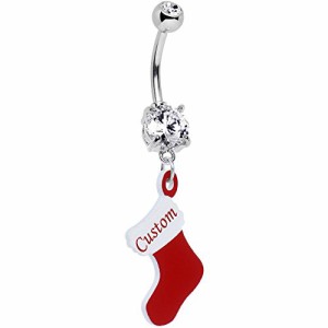 ボディキャンディー ボディピアス アメリカ Body Candy Steel Customizable Red Christmas Stocki