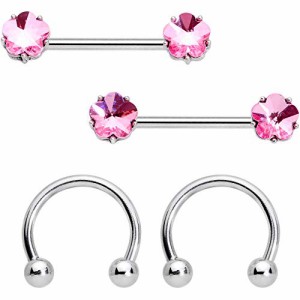 ボディキャンディー ボディピアス アメリカ Body Candy 14G Nipplering Piercing 316L Steel 4Pc 