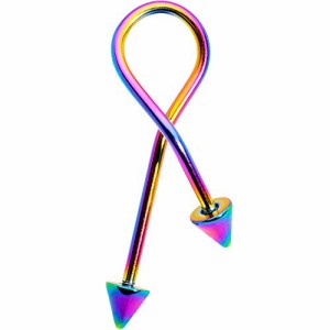 ボディキャンディー ボディピアス アメリカ Body Candy 16G Unisex Rainbow Anodized Titanium St