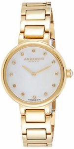 腕時計 アクリボスXXIV レディース Akribos XXIV Women's Round White Mother of Pearl Watch - 12 Diam