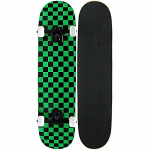 スタンダードスケートボード スケボー 海外モデル Krown KPC Intro Skateboard, Green/Black, 