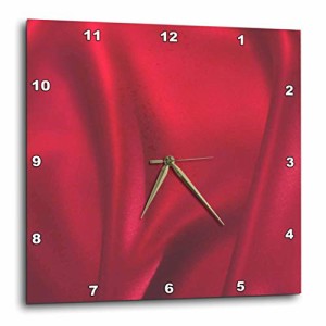 壁掛け時計 インテリア 海外モデル 3dRose DPP_57251_1 Red Silk Classy Fashion Art Wall Clock, 10 