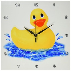 壁掛け時計 インテリア 海外モデル 3dRose Rubber Duck Wall Clock, 10 by 10-Inch