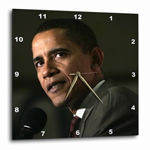 壁掛け時計 インテリア 海外モデル 3dRose DPP_3865_3 Barack Obama-Wall Clock, 15 by 15-Inch