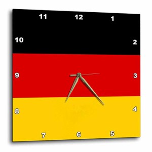 壁掛け時計 インテリア 海外モデル 3dRose DPP_158285_1 Flag of Germany German Black Red Yellow Go