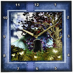 壁掛け時計 インテリア 海外モデル 3dRose dpp_36487_2 Enchanted Fairy House at Night-Wall Clock, 