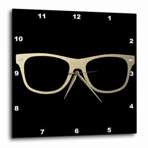 壁掛け時計 インテリア 海外モデル 3D Rose Gold Etched Effect Eye Glasses Illustration Wall Clock
