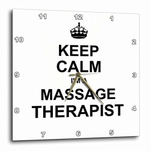 壁掛け時計 インテリア 海外モデル 3dRose Keep Calm Im a Massage Therapist - Funny Profession Gif