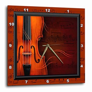 壁掛け時計 インテリア 海外モデル 3D Rose Violin or Fiddle Wall Clock 13" x 13" Brown