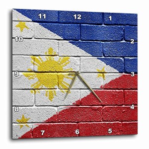 壁掛け時計 インテリア 海外モデル 3dRose DPP_156968_2 National Flag of Philippines Painted onto 